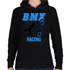 PRINTFASHION Bmx - Női kapucnis pulóver - Fekete női pulóver, kardigán