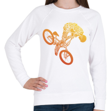 PRINTFASHION BMX - Női pulóver - Fehér női pulóver, kardigán