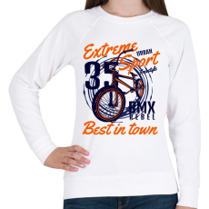 PRINTFASHION bmx - Női pulóver - Fehér