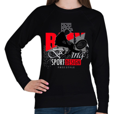 PRINTFASHION Bmx - Női pulóver - Fekete női pulóver, kardigán