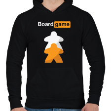 PRINTFASHION Board game - Férfi kapucnis pulóver - Fekete férfi pulóver, kardigán