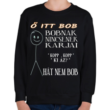 PRINTFASHION Bob - Gyerek pulóver - Fekete gyerek pulóver, kardigán