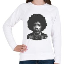 PRINTFASHION Bob Hendrix - Női pulóver - Fehér női pulóver, kardigán