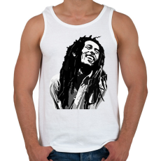 PRINTFASHION Bob Marley - Férfi atléta - Fehér