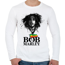 PRINTFASHION bob marley - Férfi hosszú ujjú póló - Fehér férfi póló