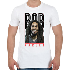 PRINTFASHION Bob Marley - Férfi póló - Fehér férfi póló
