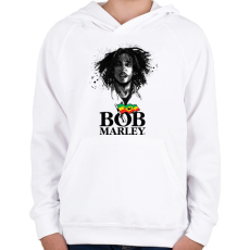 PRINTFASHION bob marley - Gyerek kapucnis pulóver - Fehér