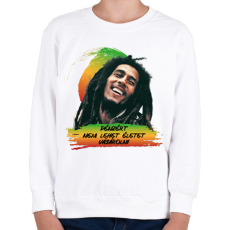 PRINTFASHION Bob Marley idézet - Gyerek pulóver - Fehér