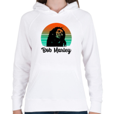 PRINTFASHION Bob Marley - Női kapucnis pulóver - Fehér