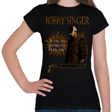 PRINTFASHION bobby singer - Női póló - Fekete női póló