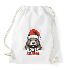 PRINTFASHION Bober Kurva - Sportzsák, Tornazsák - Fehér tornazsák