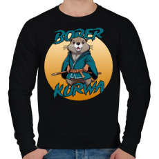 PRINTFASHION Bober kurwa - Férfi pulóver - Fekete