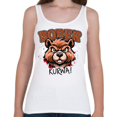 PRINTFASHION Bober kurwa - Női atléta - Fehér