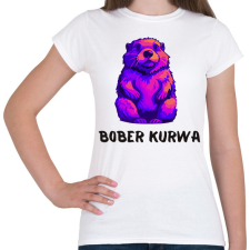PRINTFASHION Bober kurwa - Női póló - Fehér női póló