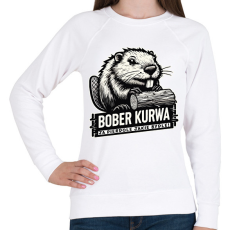 PRINTFASHION Bober kurwa - Női pulóver - Fehér