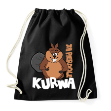 PRINTFASHION Bober Kurwa - White - Sportzsák, Tornazsák - Fekete tornazsák