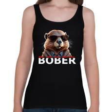 PRINTFASHION Bober - Női atléta - Fekete