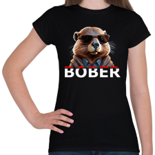 PRINTFASHION Bober - Női póló - Fekete női póló