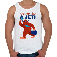 PRINTFASHION Boborján a jeti - Férfi atléta - Fehér atléta, trikó