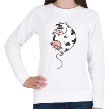 PRINTFASHION Boci lufi - Női pulóver - Fehér női pulóver, kardigán