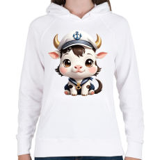 PRINTFASHION Boci - Női kapucnis pulóver - Fehér