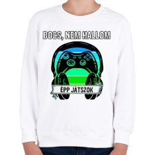 PRINTFASHION Bocs nem hallom, épp játszok - Gyerek pulóver - Fehér gyerek pulóver, kardigán