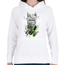 PRINTFASHION bodyart-01-01 - Női kapucnis pulóver - Fehér női pulóver, kardigán