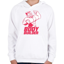PRINTFASHION BodyBuilder - Gyerek kapucnis pulóver - Fehér gyerek pulóver, kardigán