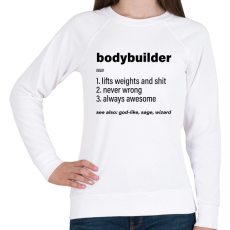 PRINTFASHION Bodybuilder jelentése - Női pulóver - Fehér