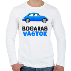 PRINTFASHION BOGARAS VAGYOK - Férfi hosszú ujjú póló - Fehér
