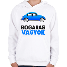 PRINTFASHION BOGARAS VAGYOK - Gyerek kapucnis pulóver - Fehér gyerek pulóver, kardigán