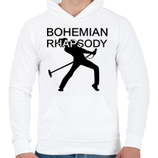 PRINTFASHION Bohemian Rhapsody - Férfi kapucnis pulóver - Fehér férfi pulóver, kardigán