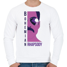 PRINTFASHION Bohemian Rhapsody - Freddie - Férfi pulóver - Fehér