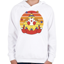 PRINTFASHION Bohóc - Gyerek kapucnis pulóver - Fehér gyerek pulóver, kardigán