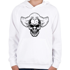 PRINTFASHION Bohóc koponya - Gyerek kapucnis pulóver - Fehér gyerek pulóver, kardigán