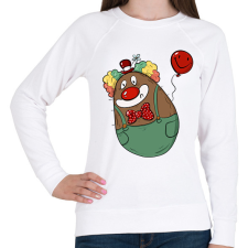 PRINTFASHION Bohóc krumpli - Női pulóver - Fehér női pulóver, kardigán