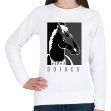 PRINTFASHION BOJACK - Női pulóver - Fehér női pulóver, kardigán