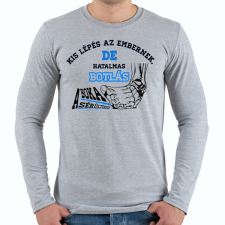 PRINTFASHION Boka sérülés  /kék/ - Férfi hosszú ujjú póló - Sport szürke férfi póló