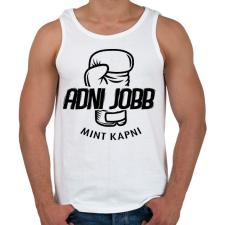 PRINTFASHION BOKSZ - Adni jobb mint kapni - Férfi atléta - Fehér atléta, trikó