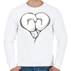 PRINTFASHION Boksz szerelem - Férfi pulóver - Fehér