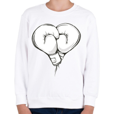 PRINTFASHION Boksz szerelem - Gyerek pulóver - Fehér