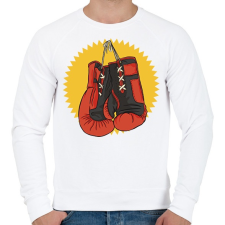 PRINTFASHION Bokszkesztyűk - Férfi pulóver - Fehér női pulóver, kardigán