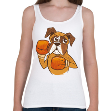 PRINTFASHION Bokszoló boxer - Női atléta - Fehér