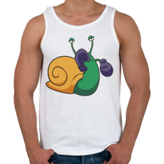 PRINTFASHION Bokszoló csiga - Férfi atléta - Fehér