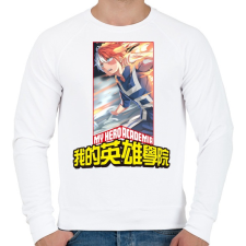 PRINTFASHION Boku no Hero Academia - Férfi pulóver - Fehér férfi pulóver, kardigán