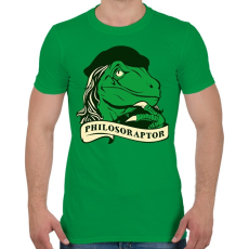 PRINTFASHION Bölcs raptor - Férfi póló - Zöld