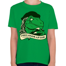 PRINTFASHION Bölcs raptor - Gyerek póló - Zöld gyerek póló