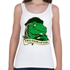 PRINTFASHION Bölcs raptor - Női atléta - Fehér női trikó