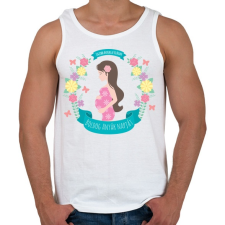 PRINTFASHION Boldog anyák napját - Férfi atléta - Fehér atléta, trikó