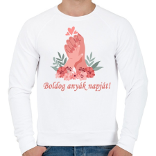 PRINTFASHION Boldog anyák napját! - Férfi pulóver - Fehér férfi pulóver, kardigán